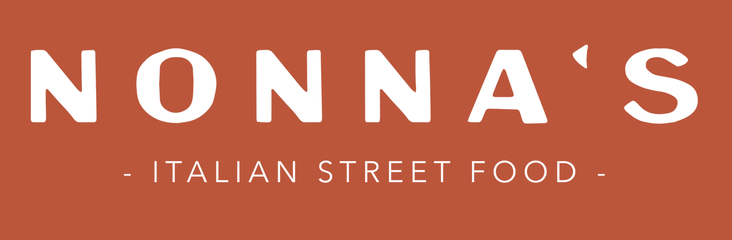 Nonnas Logo - White on Orange