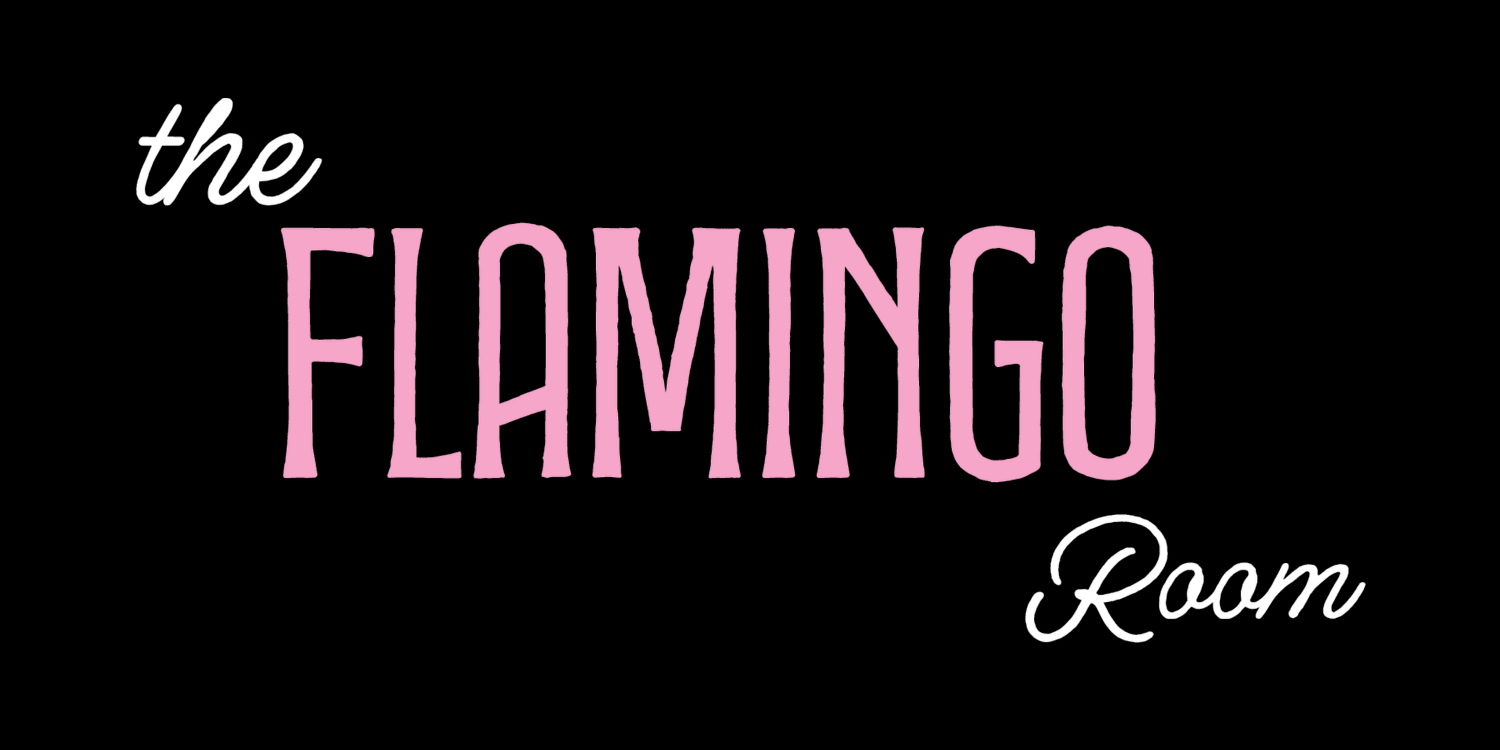 The Flamingo Room Logo on Black