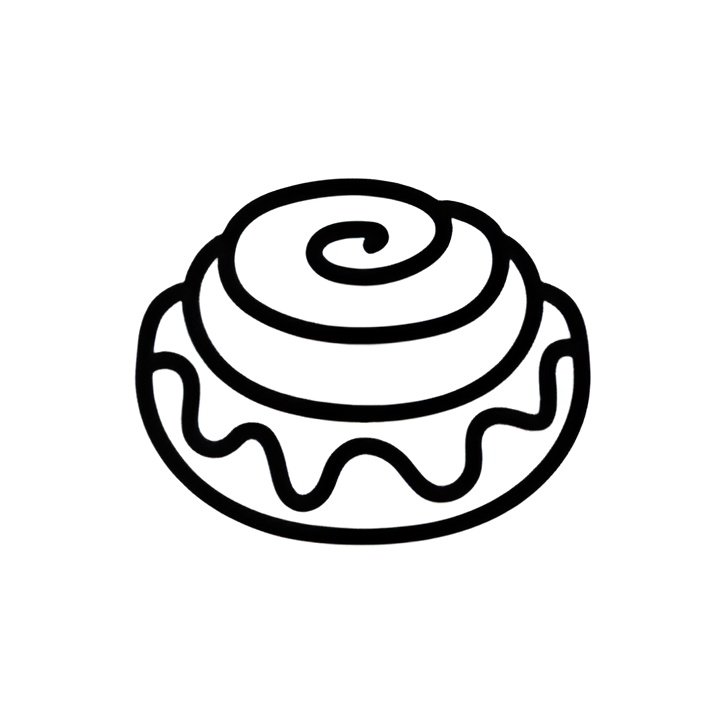 Grounds For Coffee Cinnamon Bun Logo Black Large