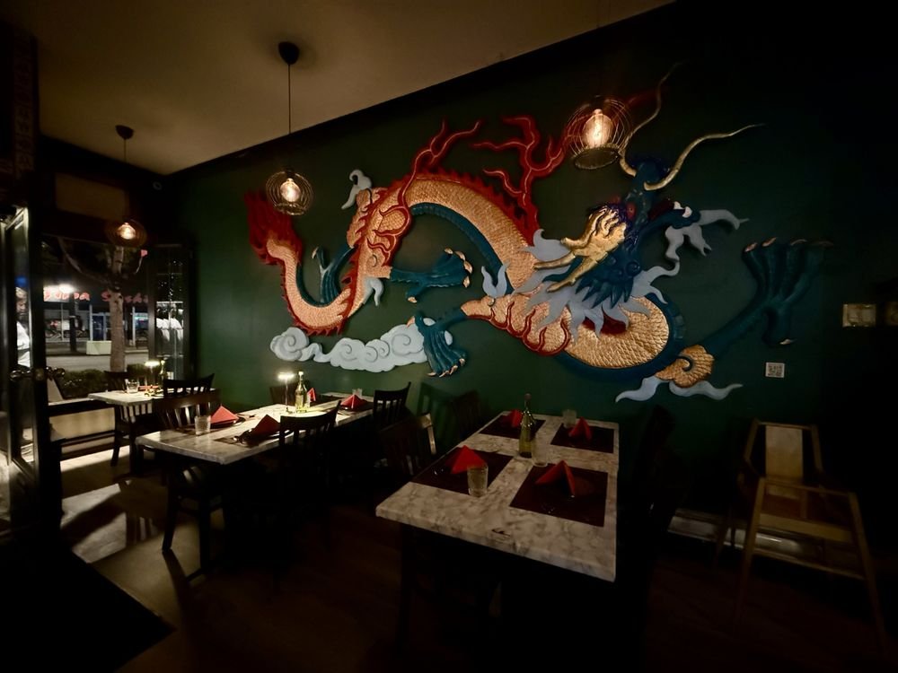 Indo Chinese Street Wok - Interior Dragon Illustration