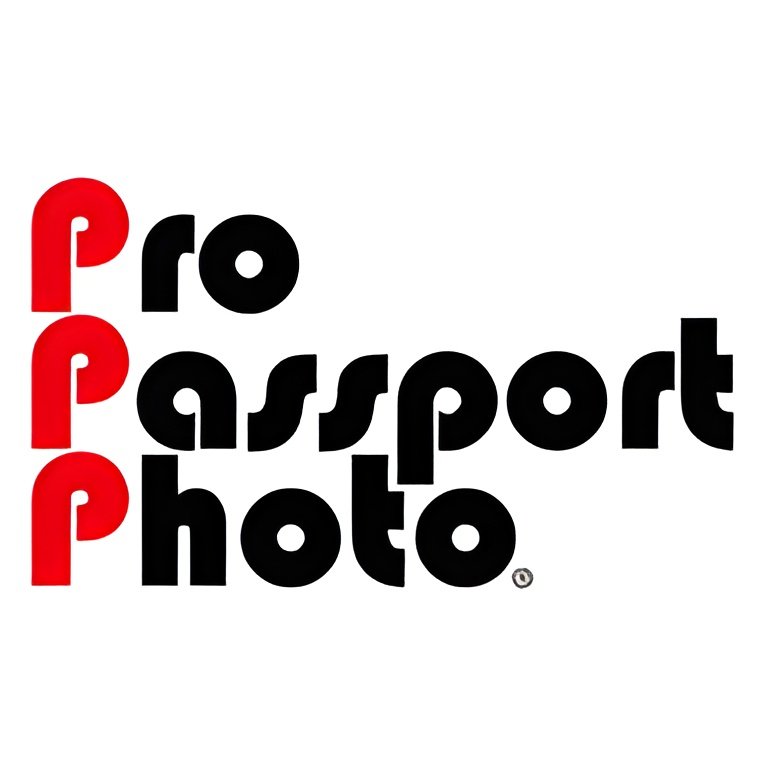 Pro Passport Photo Logo Black and Red - Large