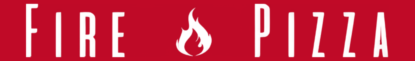 Fire Pizza Text and Logo Large