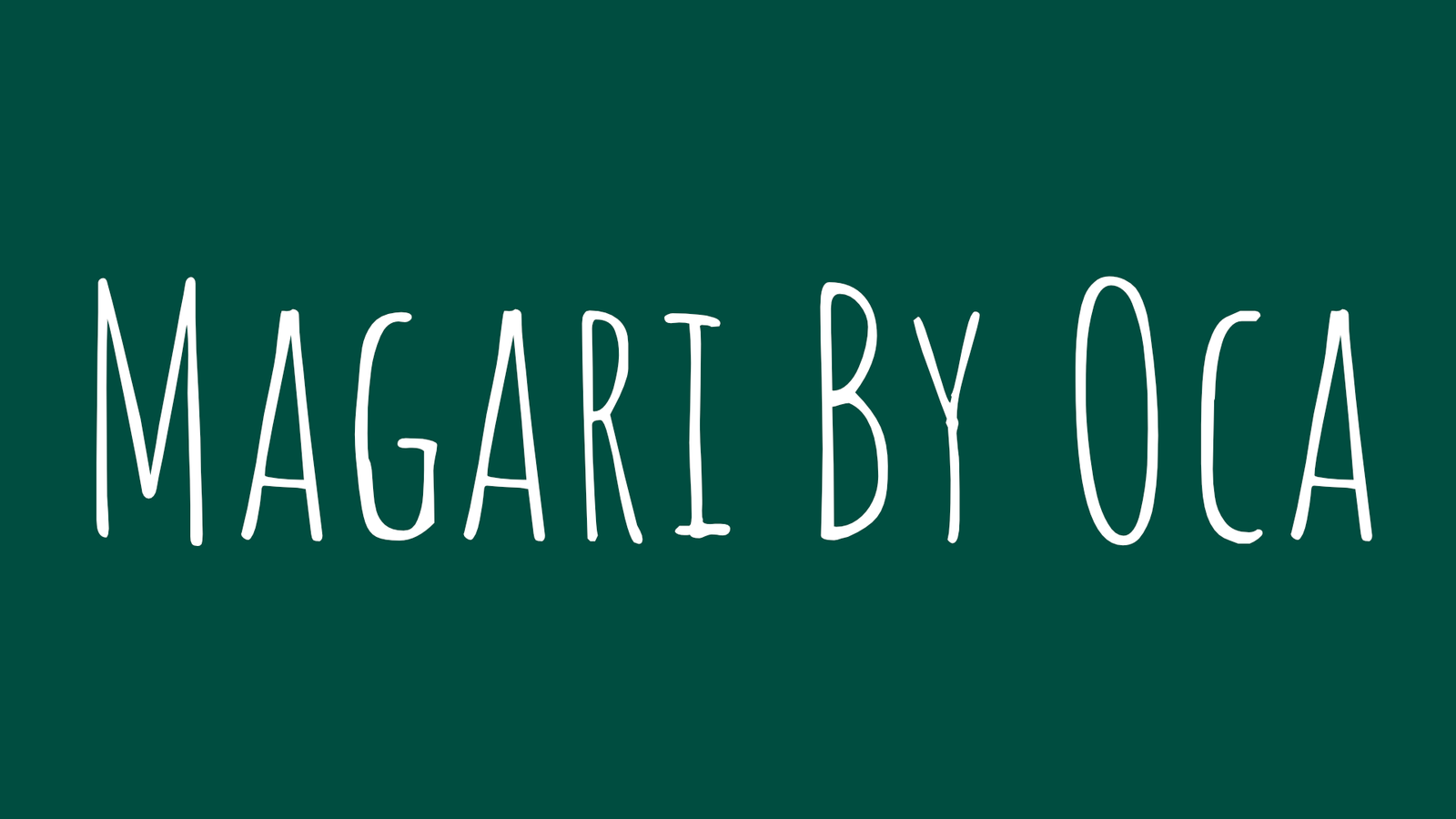 Magari By Oca Logo Text - White on Green