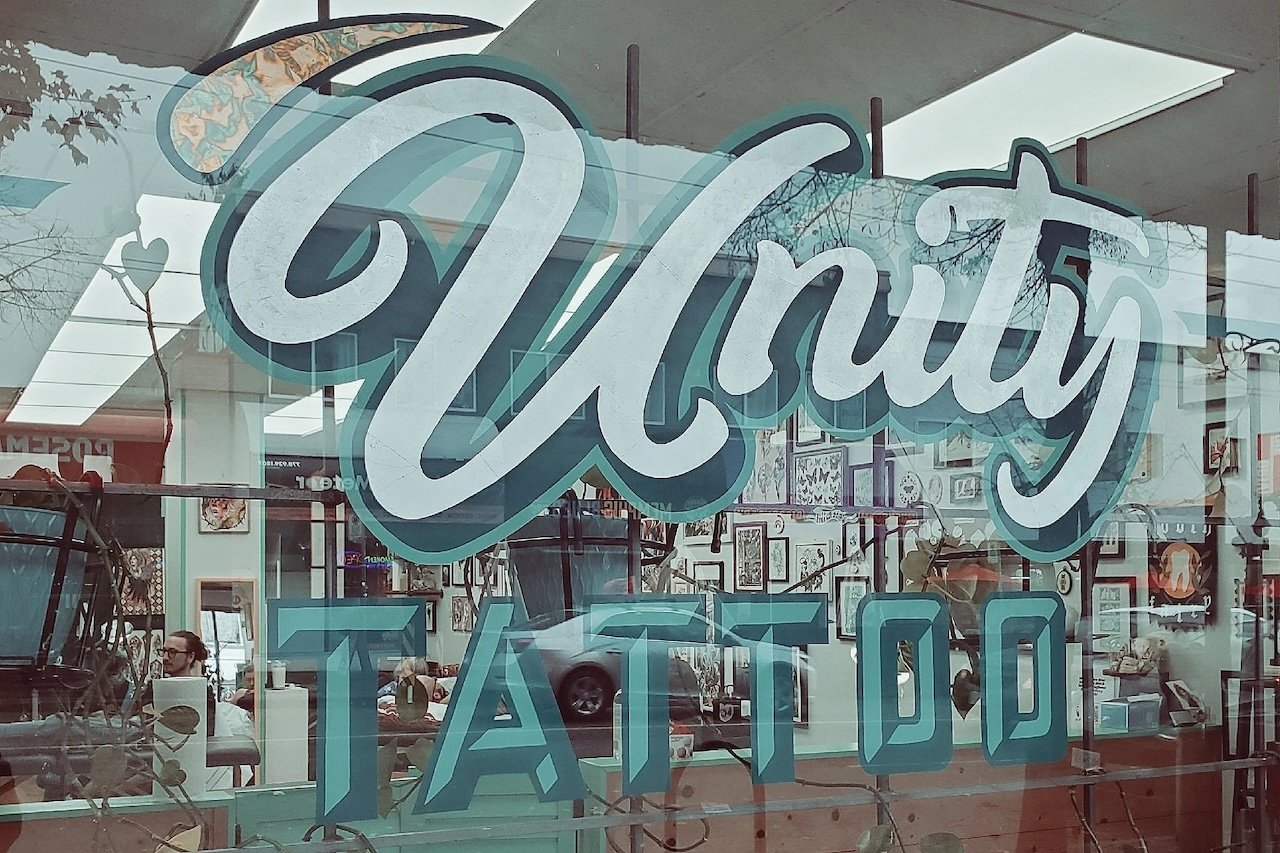 Unity Tattoo Shop Window